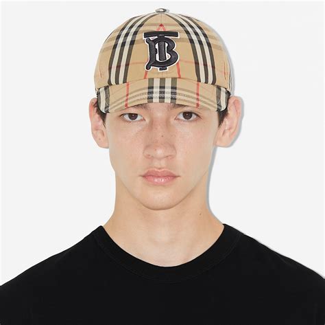 Check Cotton Baseball Cap in Archive beige 